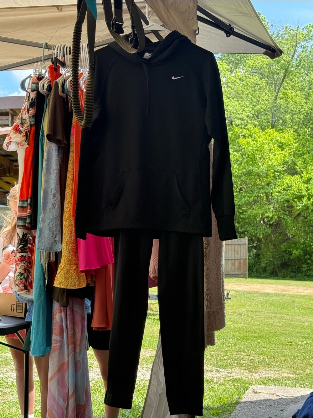 Nike Black Women's Track Pants & Hoodie Set